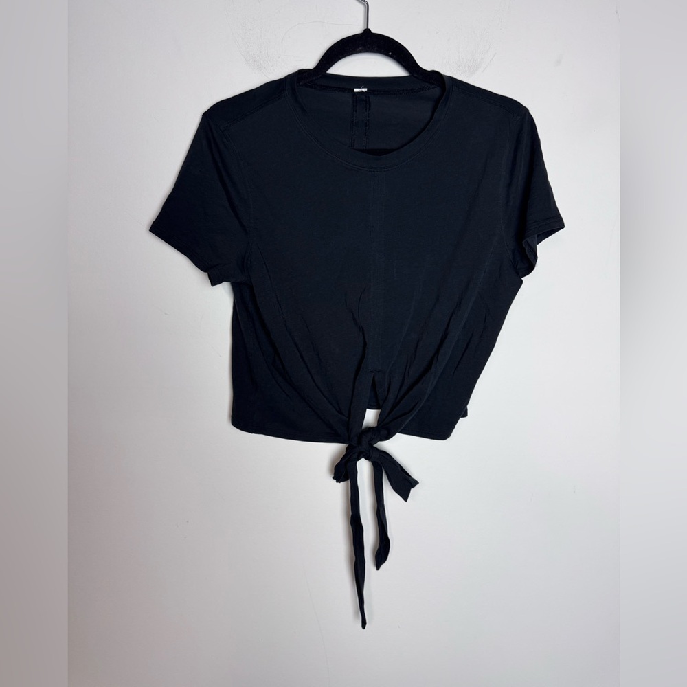 Lululemon Tie Front Cropped Crewneck Short Sleeve Tee 6